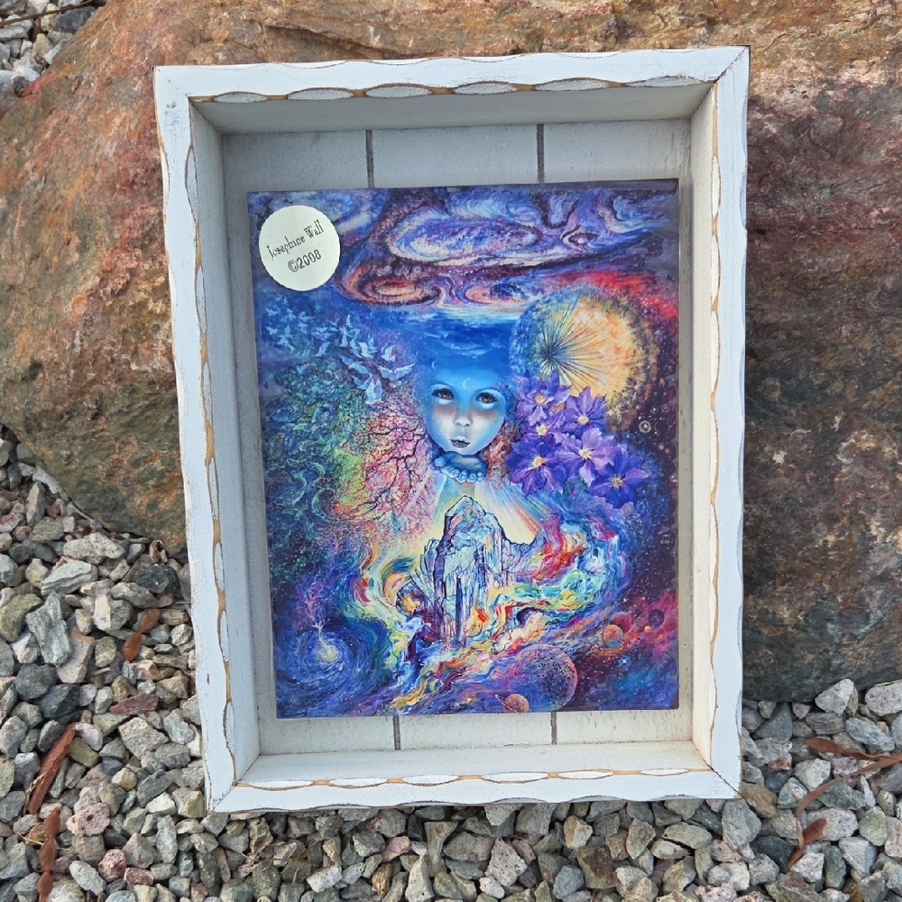 Josephine Wall: Child of the Universe Distressed Farmhouse Wooden Box